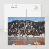 Big Beer Lake, Winter Snow Briefkaart (Voorkant / Achterkant)