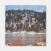 Big Beer Lake, Winter Snow Magneet (Voorkant)
