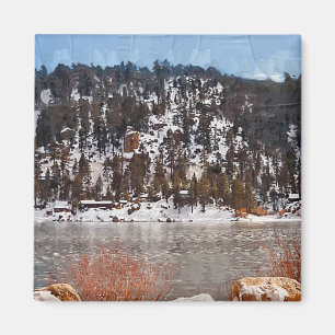 Big Beer Lake, Winter Snow Magneet