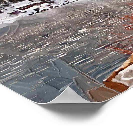 Big Beer Lake, Winter Snow Poster (Hoek)