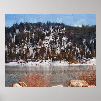Big Beer Lake, Winter Snow Poster