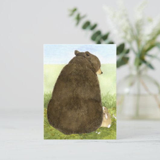 Big Beer & Little Bunny Briefkaart (Staand voorkant)