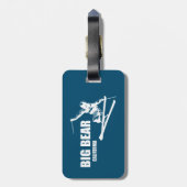 Big Beer Mountain Resort California Skier Bagagelabel (Achterkant verticaal)