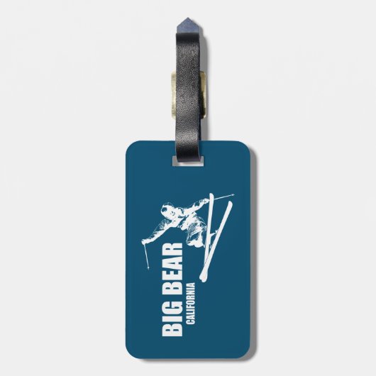 Big Beer Mountain Resort California Skier Bagagelabel (Achterkant verticaal)