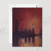 Big Ben at Night Post Card Briefkaart (Voorkant / Achterkant)