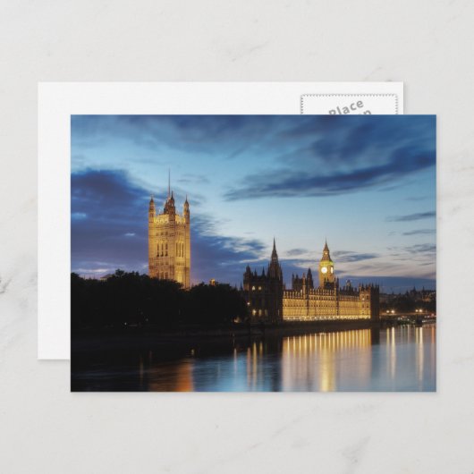 Big Ben at night Postcard Briefkaart (Voorkant / Achterkant)