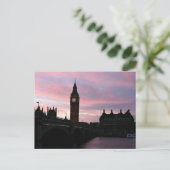 Big Ben bij zonsondergang, Londen Briefkaart (Staand voorkant)