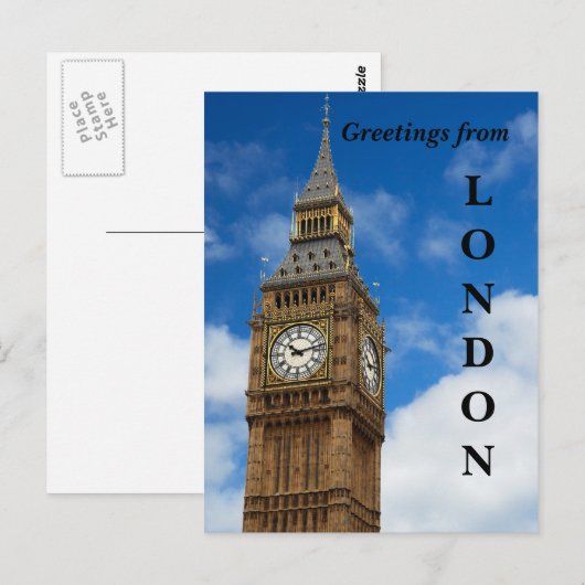 Big Ben Briefkaart (Voorkant / Achterkant)