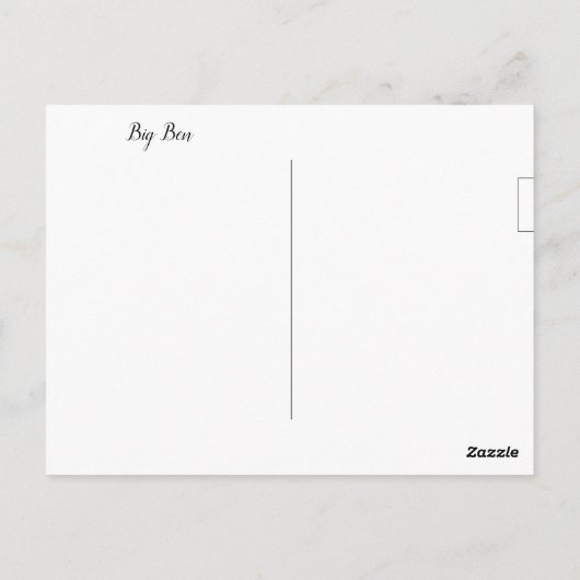 Big Ben Briefkaart (Achterkant)