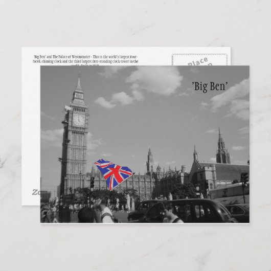 'Big Ben Briefkaart (Voorkant / Achterkant)