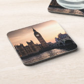 Big Ben by River Thames in Londen Bier Onderzetter (Linkerzijde)