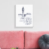 Big Ben Canvas Afdruk (Insitu (Woonkamer))