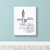 Big Ben Canvas Afdruk (Insitu (Houten vloer))