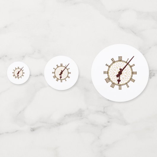 Big Ben Clock Face en Hands Detail Confetti (Voorkanten)