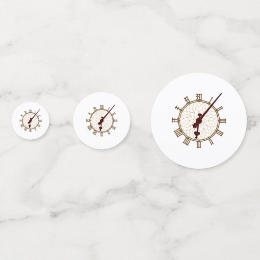 Big Ben Clock Face en Hands Detail Confetti (Achterkanten)