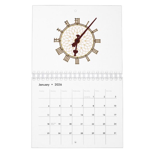 Big Ben Clock Face en Hands Detail Kalender (Jan 2026)