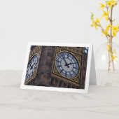 Big Ben Clock Face, Londen, Engeland Kaart (Gele Bloem)