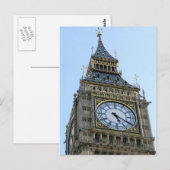 Big Ben Clock in Londen, Engeland Verenigd Koninkr Briefkaart (Voorkant / Achterkant)