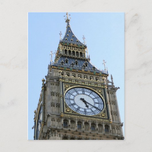 Big Ben Clock in Londen, Engeland Verenigd Koninkr Briefkaart (Voorkant)