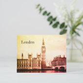 Big Ben Clock & London, Westminster /  Verenigd Ko Briefkaart (Staand voorkant)