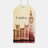 Big Ben Clock & London, Westminster /  Verenigd Ko Cadeaulabel (Achterkant)
