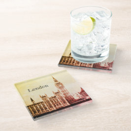 Big Ben Clock & London, Westminster /  Verenigd Ko Glazen Onderzetter