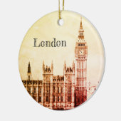 Big Ben Clock & London, Westminster /  Verenigd Ko Keramisch Ornament (Links)