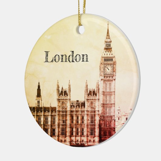 Big Ben Clock & London, Westminster /  Verenigd Ko Keramisch Ornament (Links)
