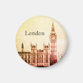 Big Ben Clock & London, Westminster /  Verenigd Ko Magneet (Voorkant)