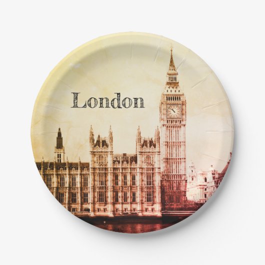 Big Ben Clock & London, Westminster /  Verenigd Ko Papieren Bordje (Voorkant)