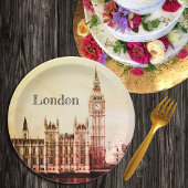 Big Ben Clock & London, Westminster /  Verenigd Ko Papieren Bordje