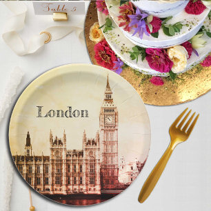 Big Ben Clock & London, Westminster /  Verenigd Ko Papieren Bordje