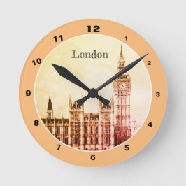 Big Ben Clock & London, Westminster /  Verenigd Ko Ronde Klok