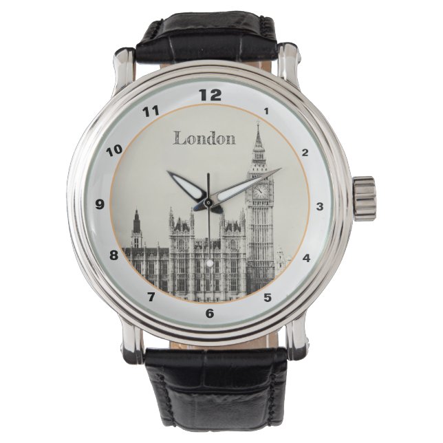 Big Ben Clock & London, Westminster/ Verenigd Koni Horloge (Voorkant)