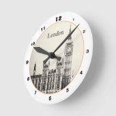 Big Ben Clock & London, Westminster/ Verenigd Koni Ronde Klok (Hoek)