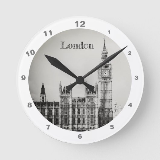 Big Ben Clock & London, Westminster/ Verenigd Koni Ronde Klok (Voorkant)