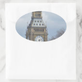 Big Ben Clock Ovale Sticker (Tas)