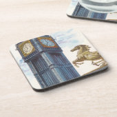 Big Ben Clock Tower bij het Palace van Westminster Bier Onderzetter (Linkerzijde)