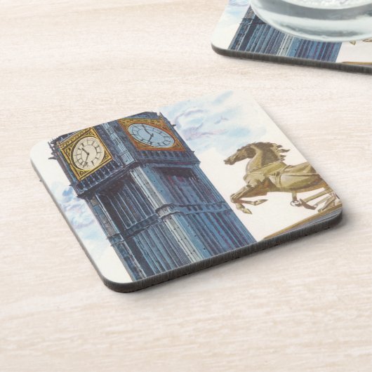 Big Ben Clock Tower bij het Palace van Westminster Bier Onderzetter (Linkerzijde)