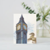 Big Ben Clock Tower bij het Palace van Westminster Briefkaart (Staand voorkant)