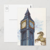Big Ben Clock Tower bij het Palace van Westminster Briefkaart (Voorkant / Achterkant)