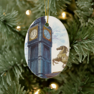 Big Ben Clock Tower bij het Palace van Westminster Keramisch Ornament