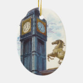 Big Ben Clock Tower bij het Palace van Westminster Keramisch Ornament (Achterkant)