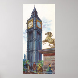 Big Ben Clock Tower bij het Palace van Westminster Poster