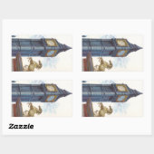 Big Ben Clock Tower bij het Palace van Westminster Rechthoekige Sticker (Vel)