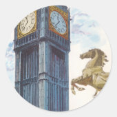 Big Ben Clock Tower bij het Palace van Westminster Ronde Sticker (Voorkant)