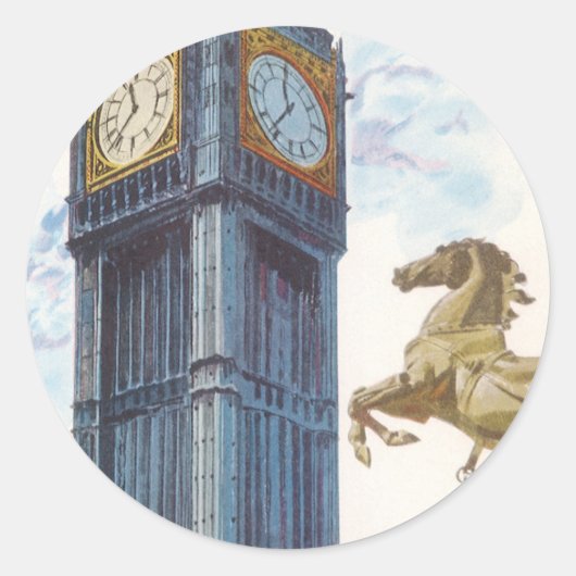 Big Ben Clock Tower bij het Palace van Westminster Ronde Sticker (Voorkant)