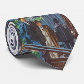 Big Ben Clock Tower bij het Palace van Westminster Stropdas (Opgerold)