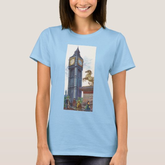 Big Ben Clock Tower bij het Palace van Westminster T-shirt (Voorkant)