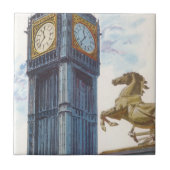 Big Ben Clock Tower bij het Palace van Westminster Tegeltje (Voorkant)